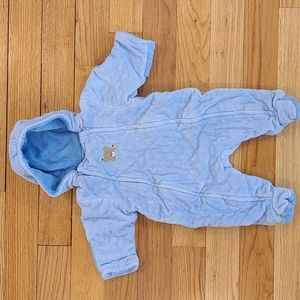 Little Me Quilted Velour Hooded Bunting - Infant, size 6-9M